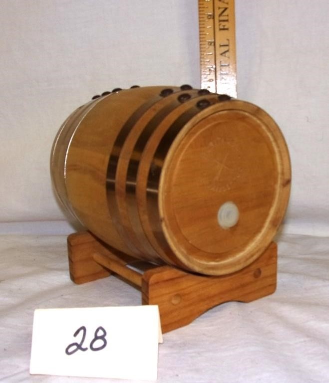 wooden barrel decor