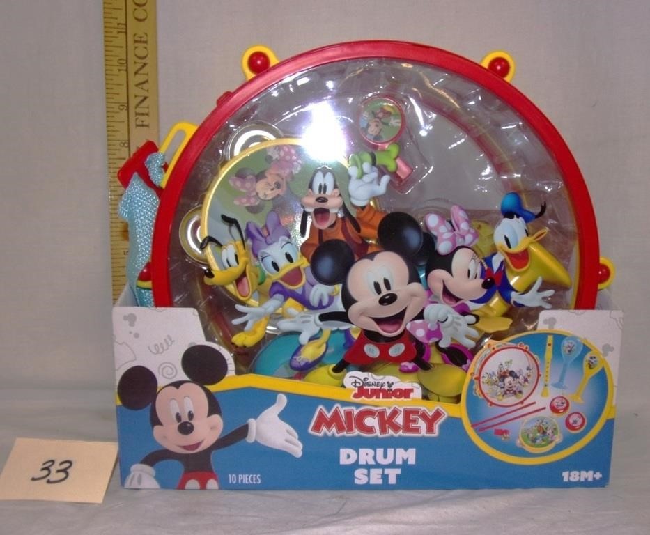 toy mickey mouse drum set new in box