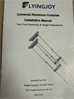 Flyingjoy Universal Aluminum Crutches