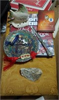 Carnival Glass Plate, Football Book & More
