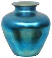 Steuben Blue Aurene Vase No. 2683