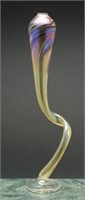 Vintage Hand-Blown Art Glass Lamp