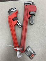 Mix 10" & 14" Steel Pipe Wrench x 2 Pcs