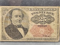 1863 .25 Fractional Currency Note