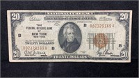 Currency: 1929 $20 National Currency Note New