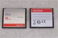 (2) SanDisk Ultra 16GB CompactFlash Memory Card