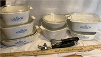 Corning Ware Casserole Dishes, various sizes,some
