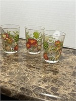 3 VEGETABLE CUPS 2 1/2" DIA X 3 1/2"