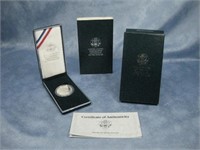 U.S. Eisenhower Centennial Silver Dollar W/COA