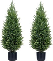 ECOLVANT Two 3.5ft Artificial Topiary Trees UV