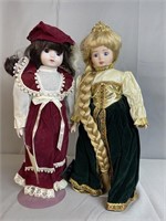 2 Porcelain Heritage  Dolls