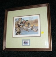 2- Wood duck prints:Ohio wetlands 1983 stamp/print