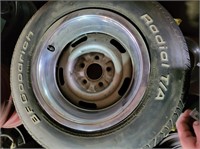 4 - 225/70 r15 tires,wheels,trim rings