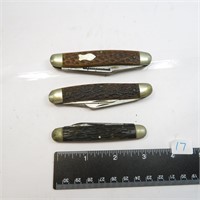 Three Vintage Pocket Knives