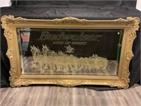 BUDWEISER CLYDESDALE KING OF BEERS FRAMED MIRROR -