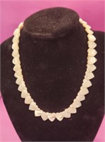 Mother of Pearl Heart Choker Necklace