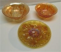 (2) IMPERIAL GLASS BOWLS 7-1/2" & 8-1/2" & 1-9"