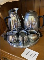 Vintage Coffee set, Percolator, Carafe, Sugar,