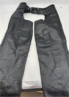 Vintage Eagle Cycles Leather Chaps - XL