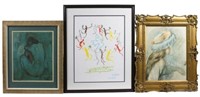 Lot of Three Prints - Picasso & Renoir.