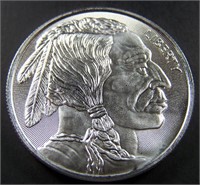 Indian Head Buffalo 1 Oz. .999 Fine Silver Round