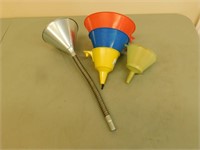 assorted size funnels