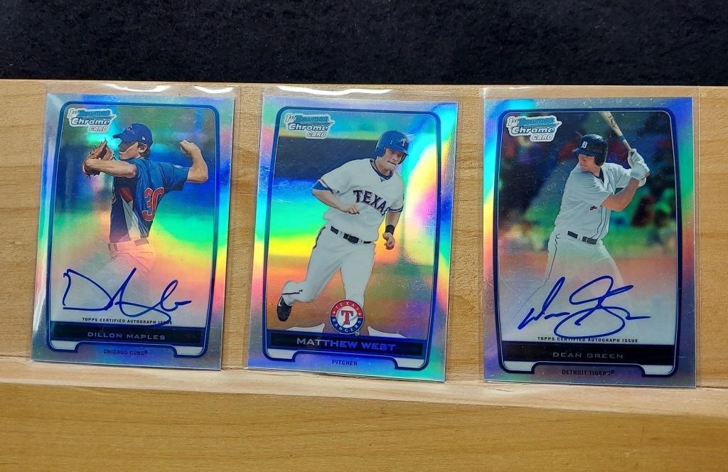 2012 Bowman Chrome Rookie Refractor Lot of 3