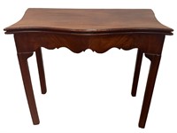 Mahogany Flip Top Gateleg Game Table, 19th C