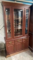 Two Pc Cherry China Cabinet