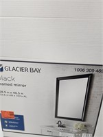 Glacier Bay black framed mirror