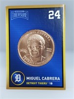 1 oz .999 Copper Miguel Cabrera - Detroit Tigers