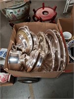 Box of silver plating  ware