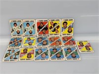 1971 Topps Joe Namath Gale Sayers (15 Game Cards)