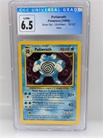 CGC 6.5 Base Set Poliwrath Holo - Unlimited