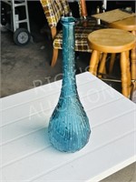 Blue Empolie glass bottle - No stopper