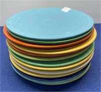 Assorted Fiesta Plates 13 pcs 9.5 , 10” plates
