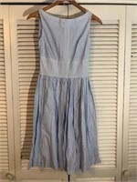 VINTAGE BOBBIE BROOKS BLUE/WHITE STRIPED DRESS