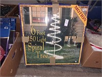 6 foot 150 lighted spiral tree