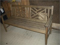 Teak Wooden Bench  62 Inches Long