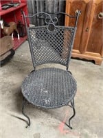 WROUGHT IRON / WICKER CHAIR