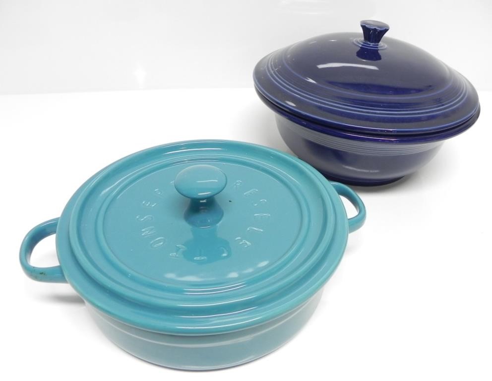 2 CERAMIC TUREENS-EPICURE SELECTIONS & FIESTAWARE