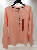 Gap Henley Sweatshirt pink/peach size XL