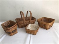 4 Longaberger baskets