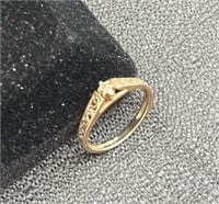 10k Gold Ring w/Marquise Diamond NICE!