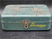 Empty Vintage Green Metal Power Tool Box