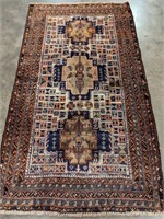 Kazak Hand Woven Rug 3.10 x 6.8 ft