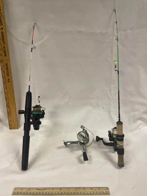 Ice fishing poles and reel