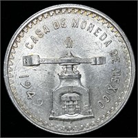 1949 Mexico UNCIRCULATED .925 Silver Onza Coin