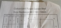 Galvanized Raised Garden Bed 90x180x59