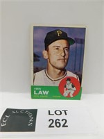 1963 TOPPS VERN LAW MLB BASEBALL CARD